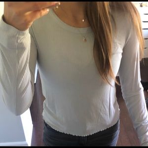 Pac Sun Basics light blue long sleeve tee